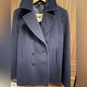 Burberry London women’s navy wool pea coat